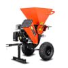 Broyeur de branches 27CH avec bac d'alimentation large et pneus tout-terrain pour une performance optimale